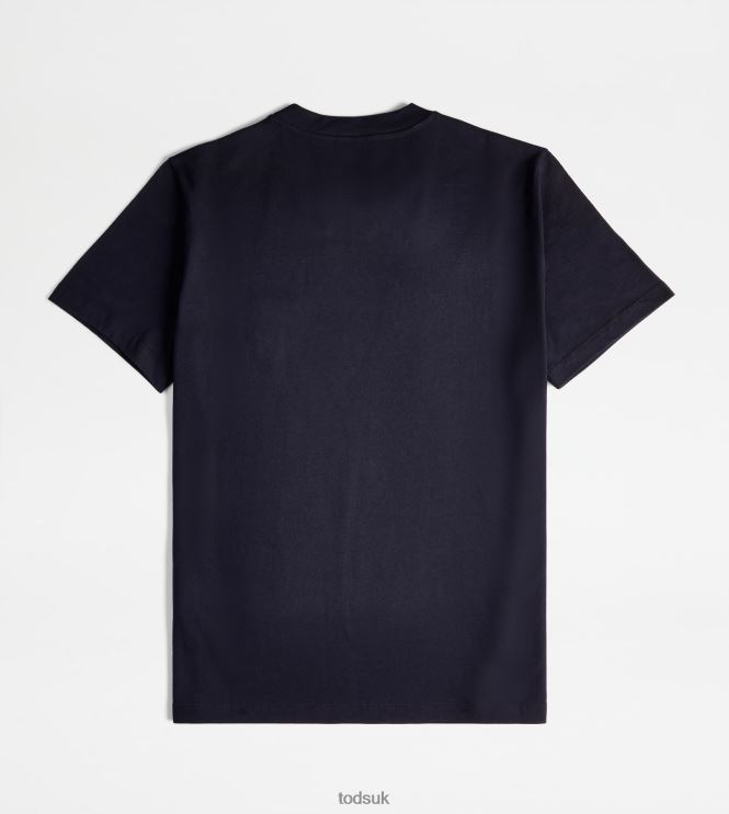 Tod's Men Round Neck T-Shirt 602L841101 Blue