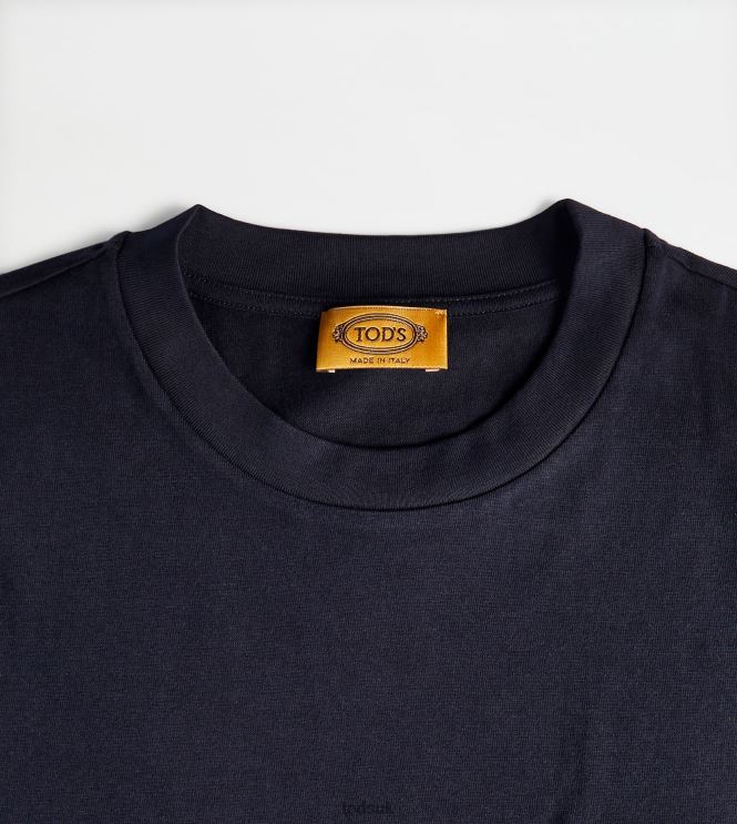 Tod's Men Round Neck T-Shirt 602L841101 Blue