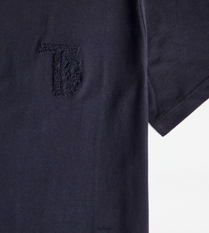 Tod's Men Round Neck T-Shirt 602L841101 Blue