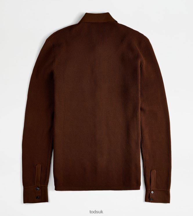 Tod's Men Shirt in Knit 602L841109 Brown