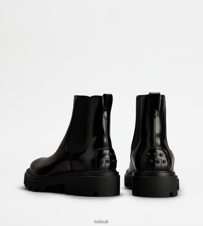 Tod's Men Ankle Boots in Leather 602L84804 Black