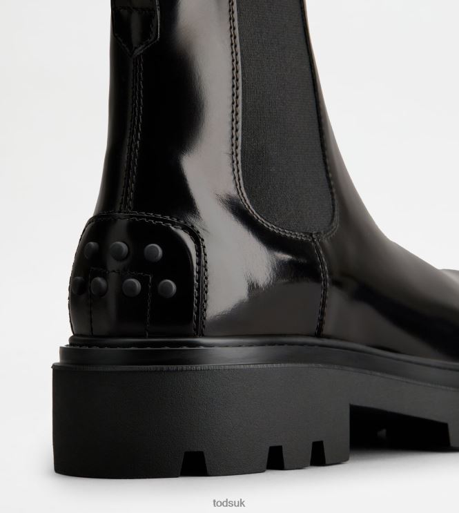 Tod's Men Ankle Boots in Leather 602L84804 Black