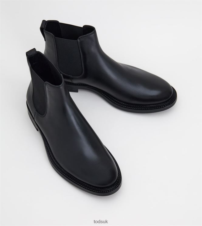 Tod's Men Ankle Boots in Leather 602L84810 Black