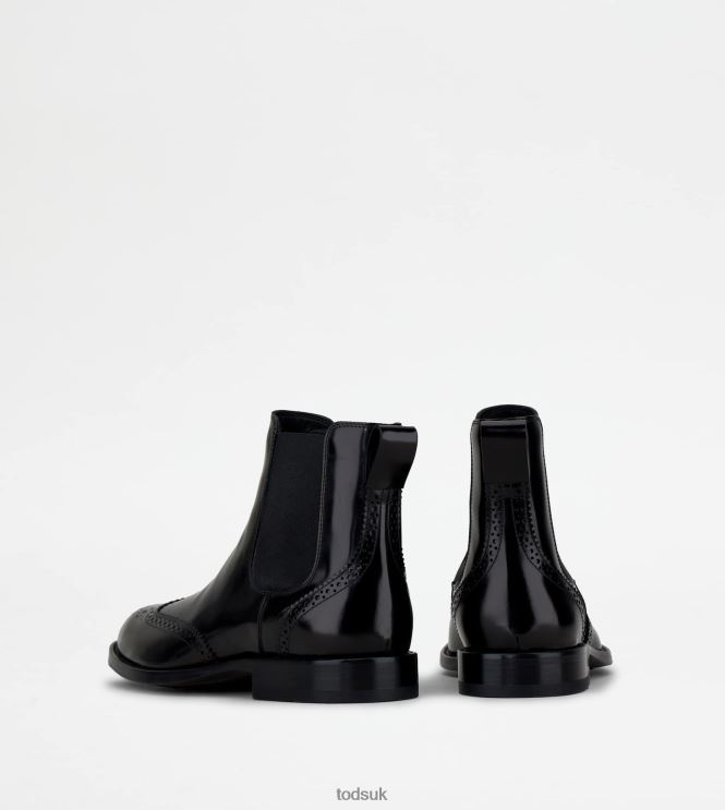 Tod's Men Ankle Boots in Leather 602L84812 Black
