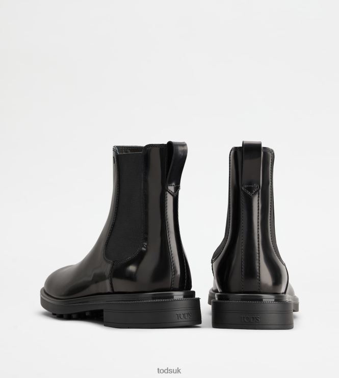 Tod's Men Chelsea Boots in Leather 602L84805 Black