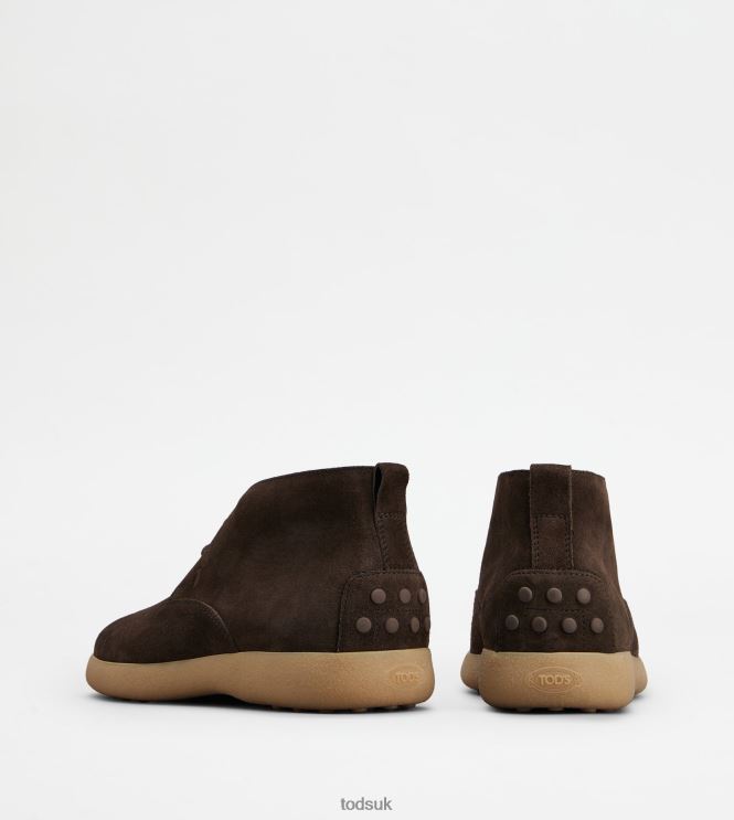 Tod's Men Desert Boots in Suede 602L84783 Brown