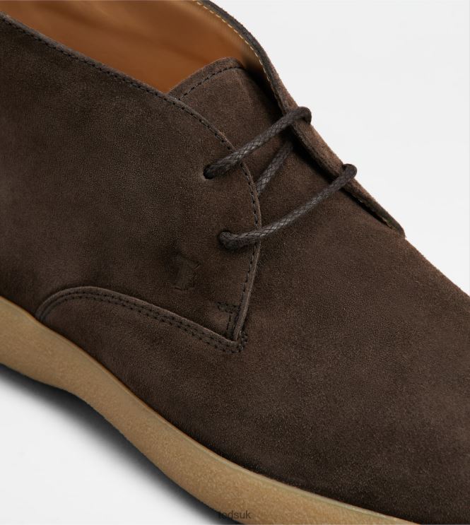 Tod's Men Desert Boots in Suede 602L84783 Brown