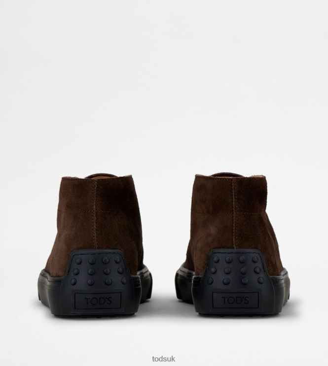 Tod's Men Desert Boots in Suede 602L84784 Brown