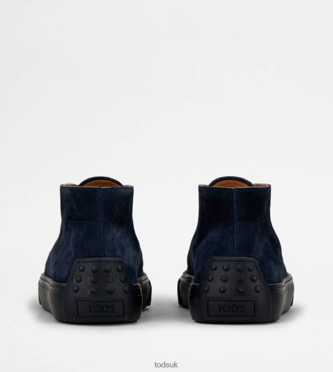 Tod's Men Desert Boots in Suede 602L84787 Blue
