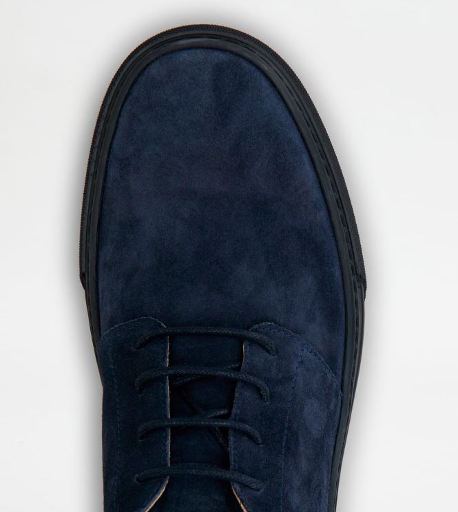 Tod's Men Desert Boots in Suede 602L84787 Blue