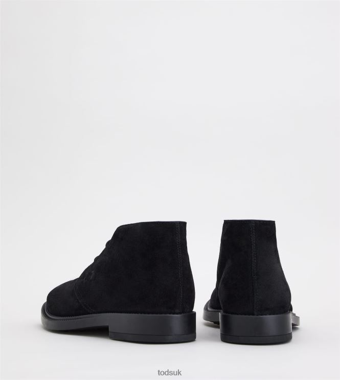 Tod's Men Desert Boots in Suede 602L84789 Black