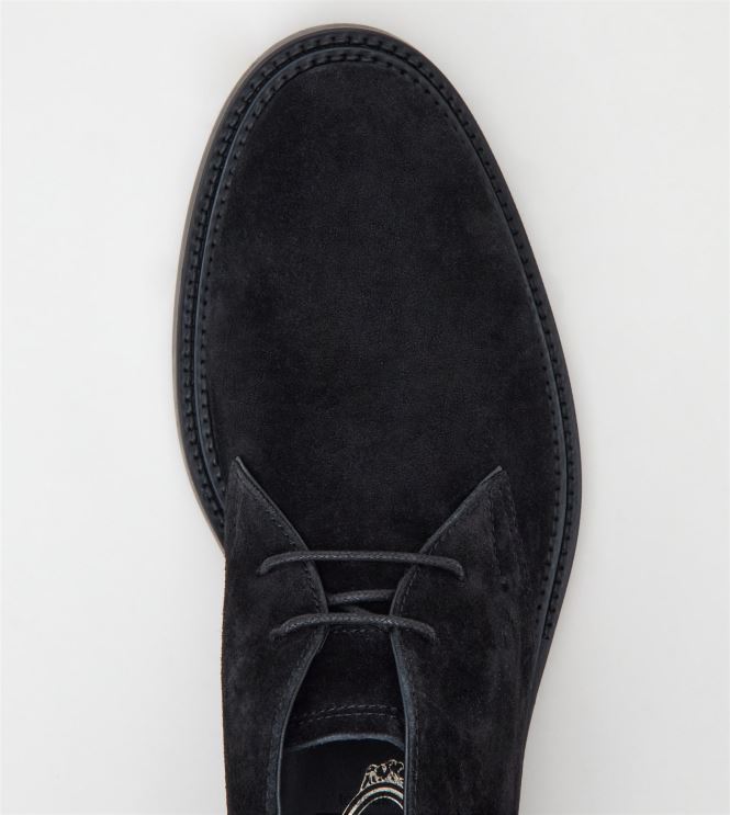 Tod's Men Desert Boots in Suede 602L84789 Black