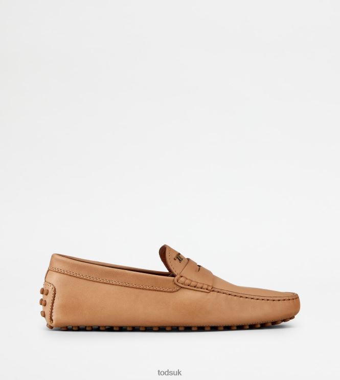 Tod's Men Gommino Driving Shoes in Leather 602L84729 Beige