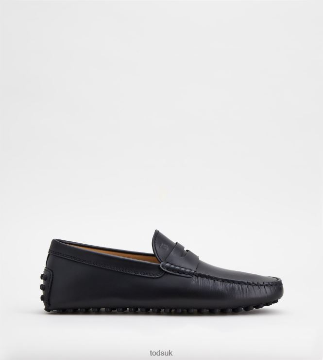 Tod's Men Gommino Driving Shoes in Leather 602L84740 Black