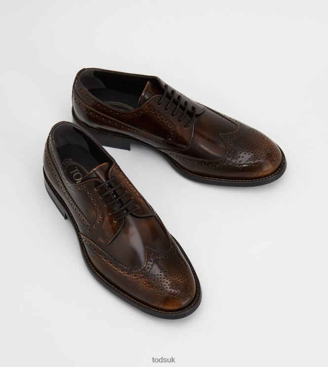 Tod's Men Lace-ups in Leather 602L84824 Brown