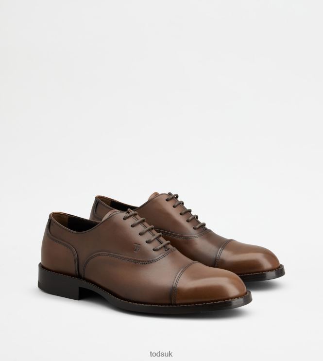 Tod's Men Lace-ups in Leather 602L84825 Brown