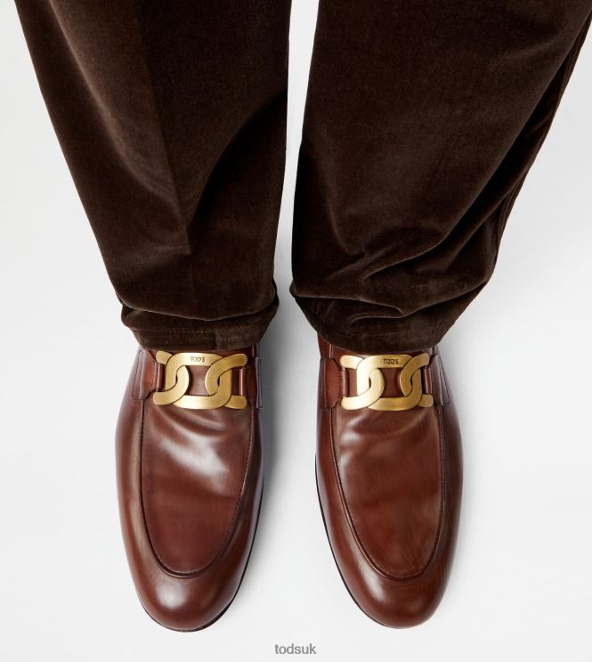 Tod's Men Kate Loafers in Leather 602L84704 Brown