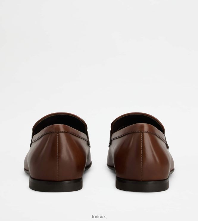 Tod's Men Kate Loafers in Leather 602L84704 Brown