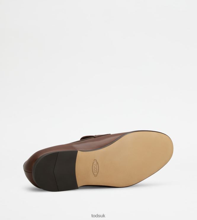 Tod's Men Kate Loafers in Leather 602L84704 Brown