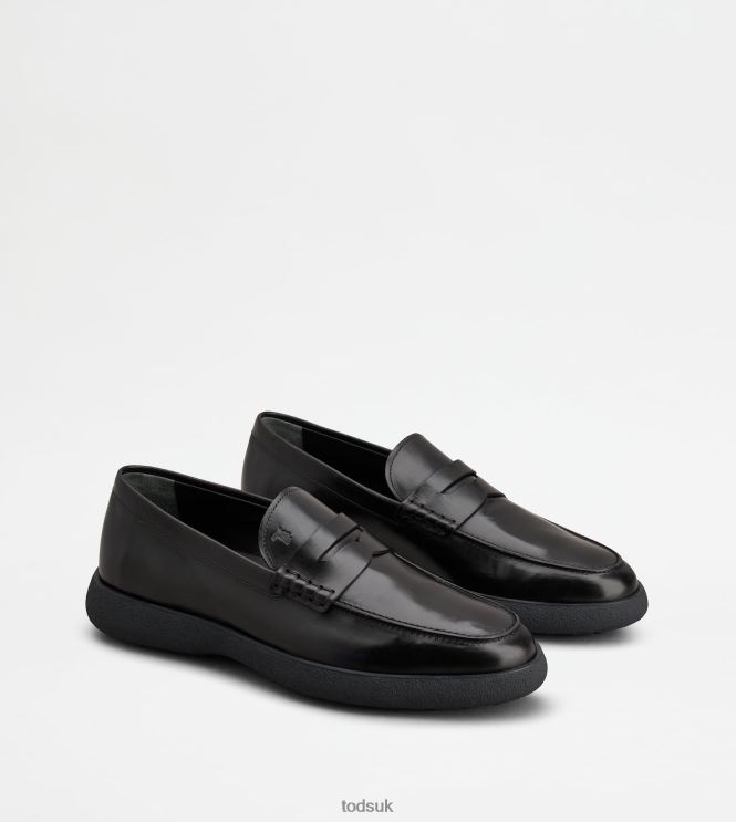 Tod's Men Loafers in Leather 602L84653 Black