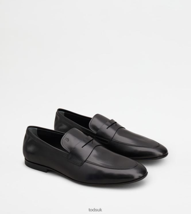 Tod's Men Loafers in Leather 602L84659 Black