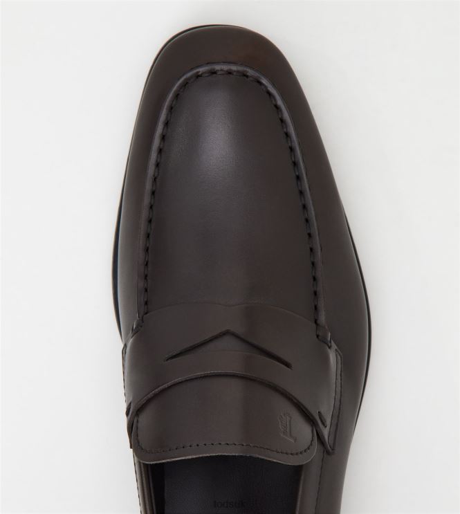 Tod's Men Loafers in Leather 602L84667 Brown