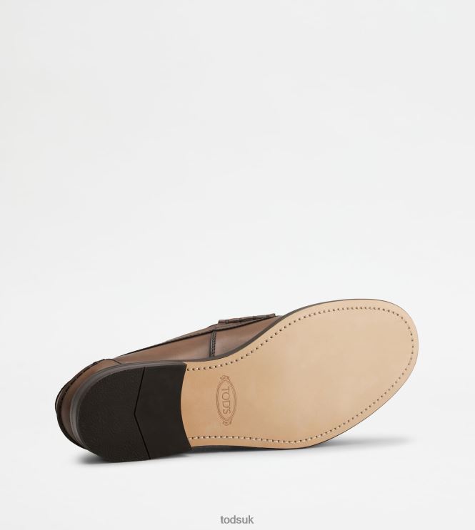 Tod's Men Loafers in Leather 602L84689 Brown