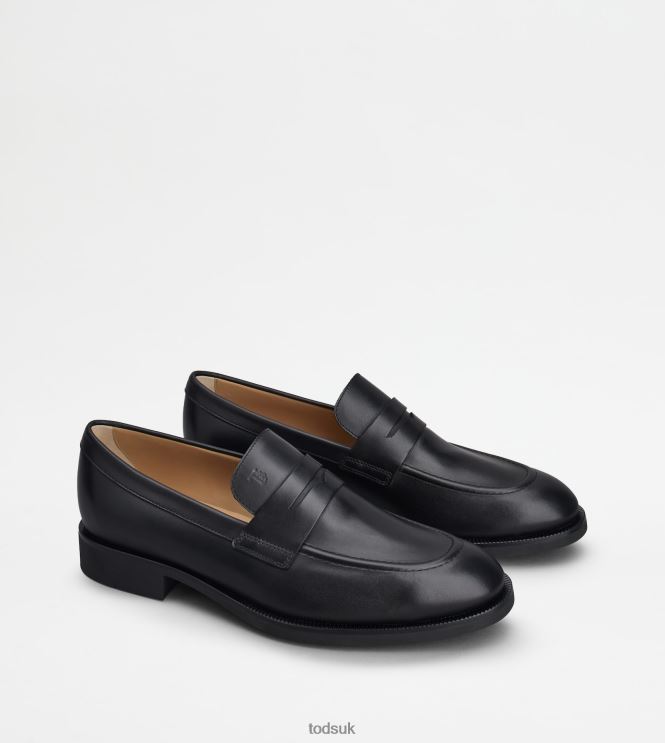 Tod's Men Loafers in Leather 602L84697 Black
