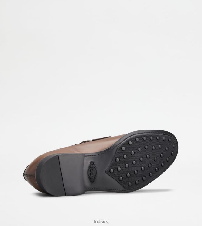 Tod's Men Loafers in Leather 602L84698 Brown