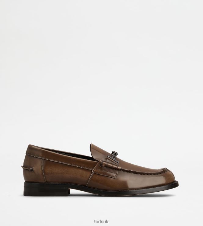 Tod's Men Loafers in Leather 602L84706 Brown