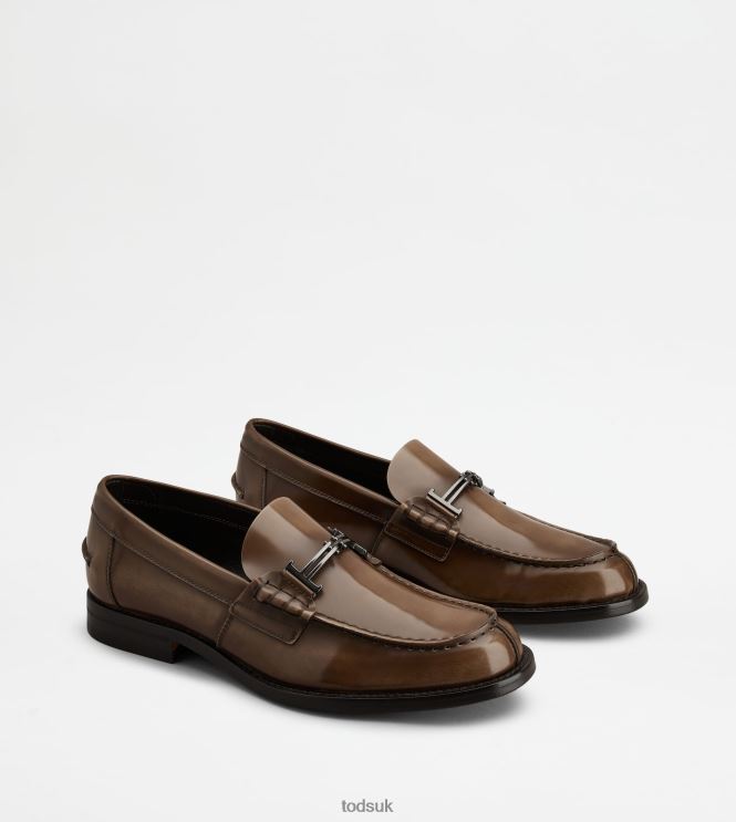 Tod's Men Loafers in Leather 602L84706 Brown