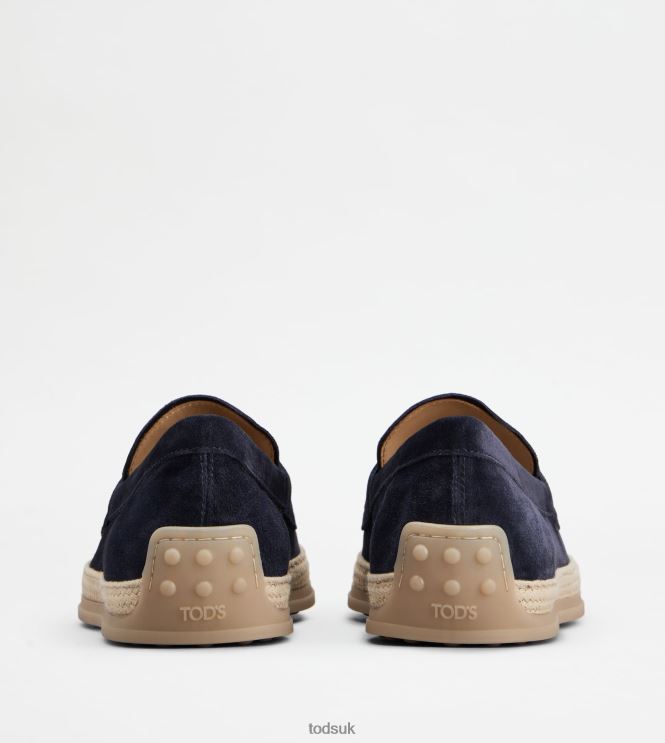 Tod's Men Loafers in Suede 602L84647 Blue