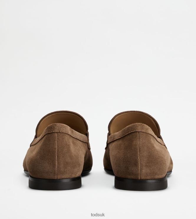 Tod's Men Loafers in Suede 602L84656 Brown