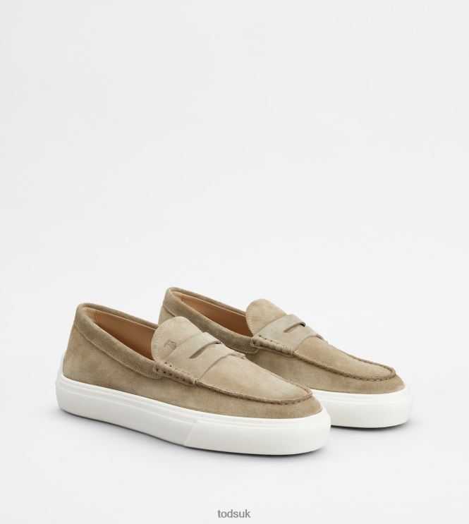 Tod's Men Loafers in Suede 602L84662 Beige