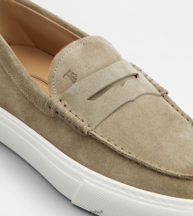 Tod's Men Loafers in Suede 602L84662 Beige