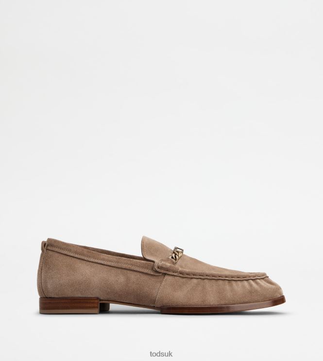 Tod's Men Loafers in Suede 602L84672 Brown