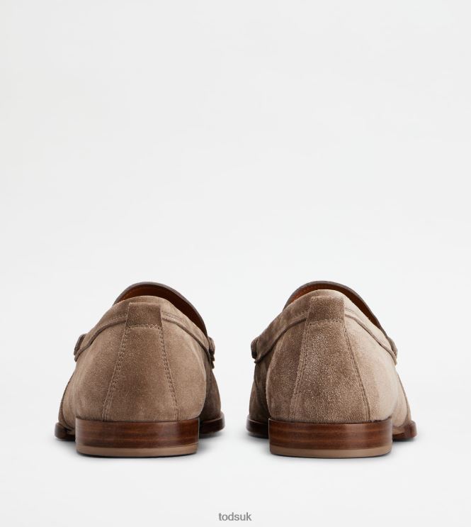 Tod's Men Loafers in Suede 602L84672 Brown