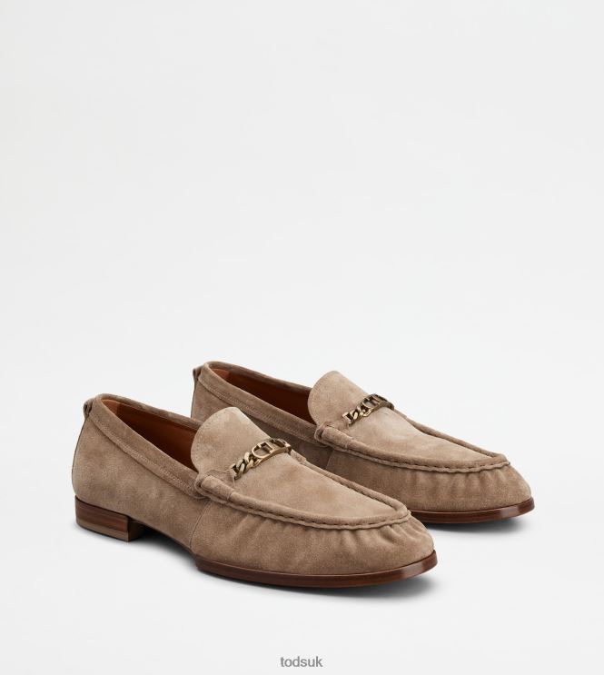 Tod's Men Loafers in Suede 602L84672 Brown