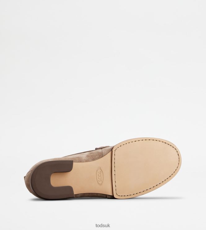 Tod's Men Loafers in Suede 602L84672 Brown