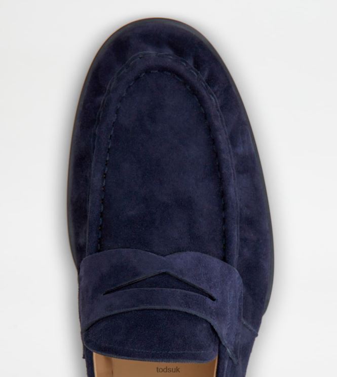 Tod's Men Loafers in Suede 602L84675 Blue