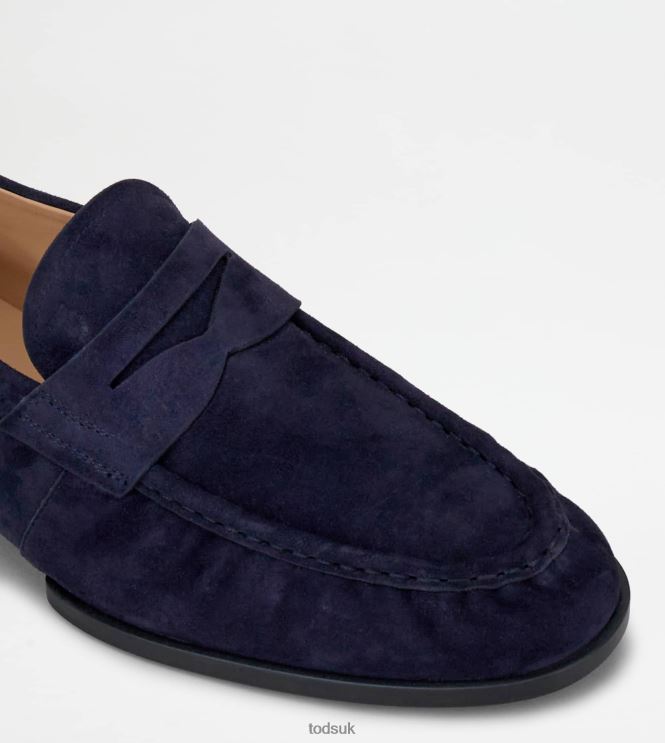 Tod's Men Loafers in Suede 602L84675 Blue