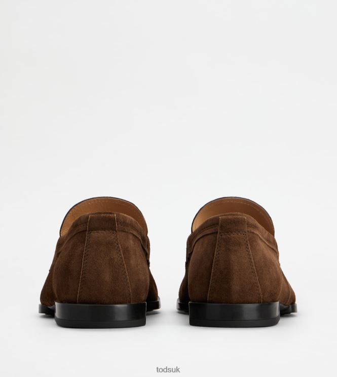 Tod's Men Loafers in Suede 602L84678 Brown