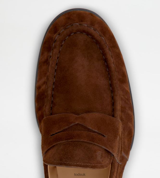Tod's Men Loafers in Suede 602L84678 Brown