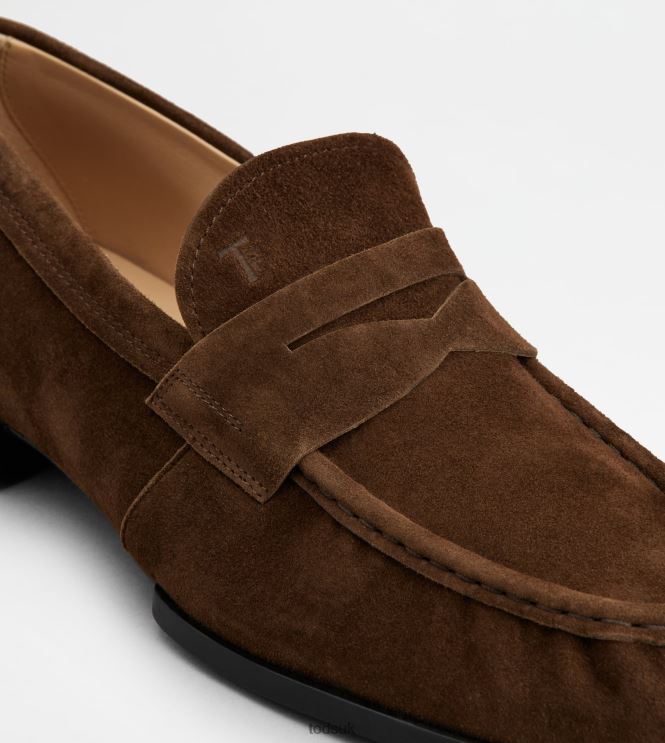 Tod's Men Loafers in Suede 602L84678 Brown