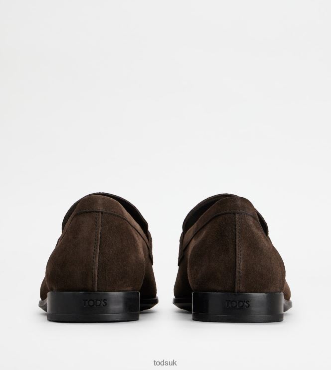 Tod's Men Loafers in Suede 602L84691 Brown