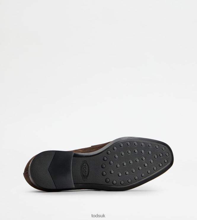 Tod's Men Loafers in Suede 602L84691 Brown