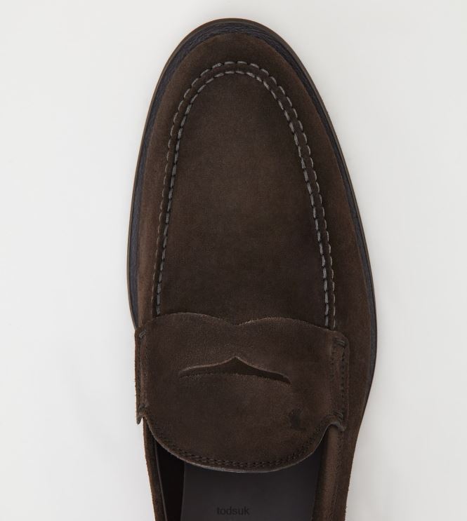 Tod's Men Loafers in Suede 602L84693 Brown