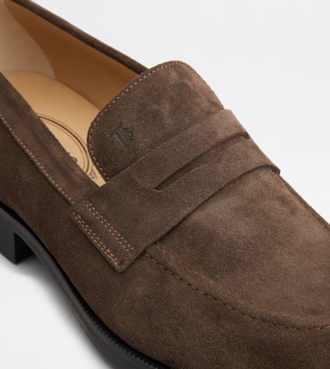 Tod's Men Loafers in Suede 602L84699 Brown
