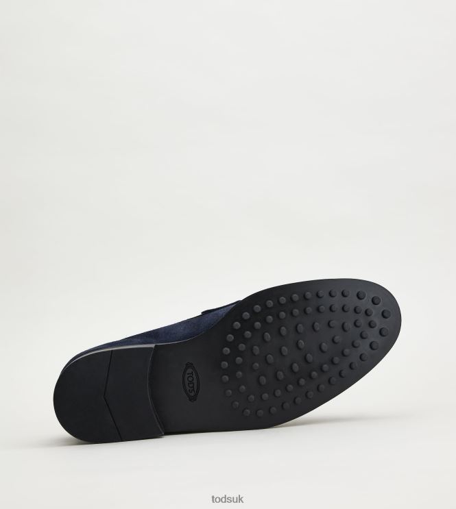 Tod's Men Loafers in Suede 602L84700 Blue