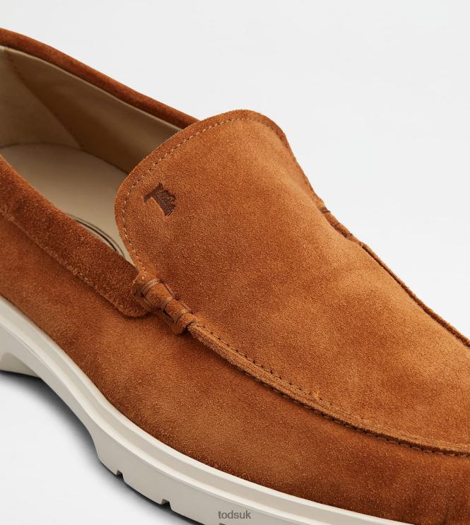 Tod's Men Slipper Loafers in Suede 602L84649 Brown